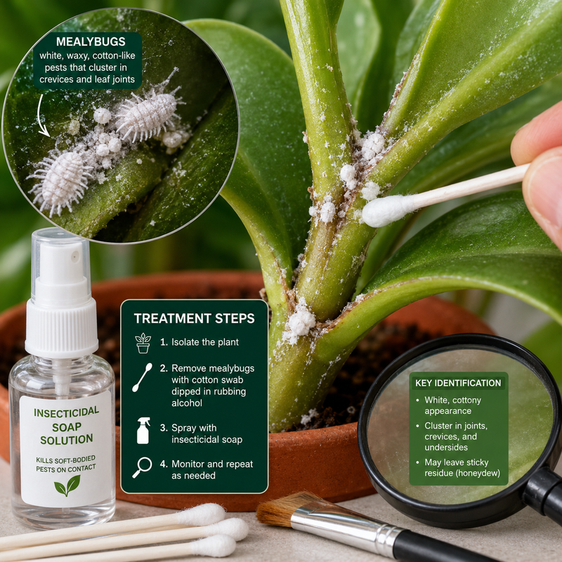 How to Treat and Remove the Common Houseplant Pest Mealy Bugs